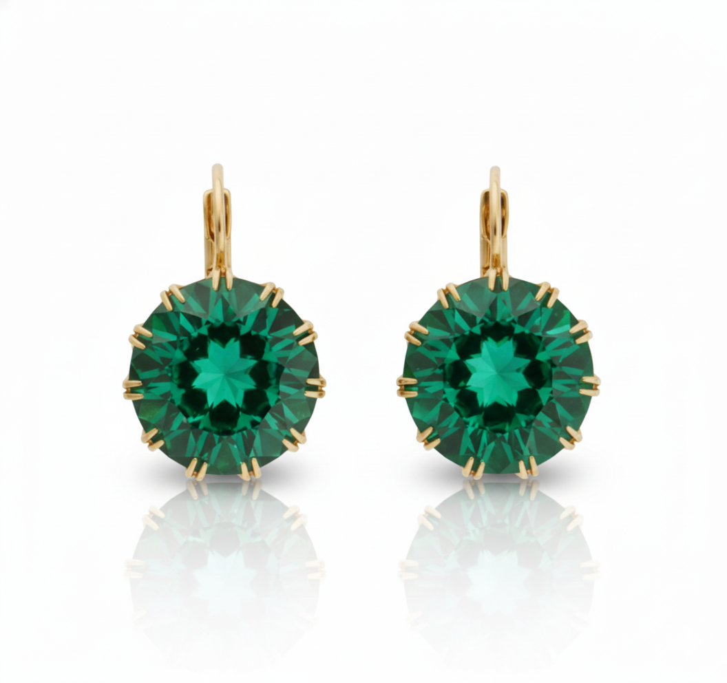 Lumine Emerald Hoops by LaBante London