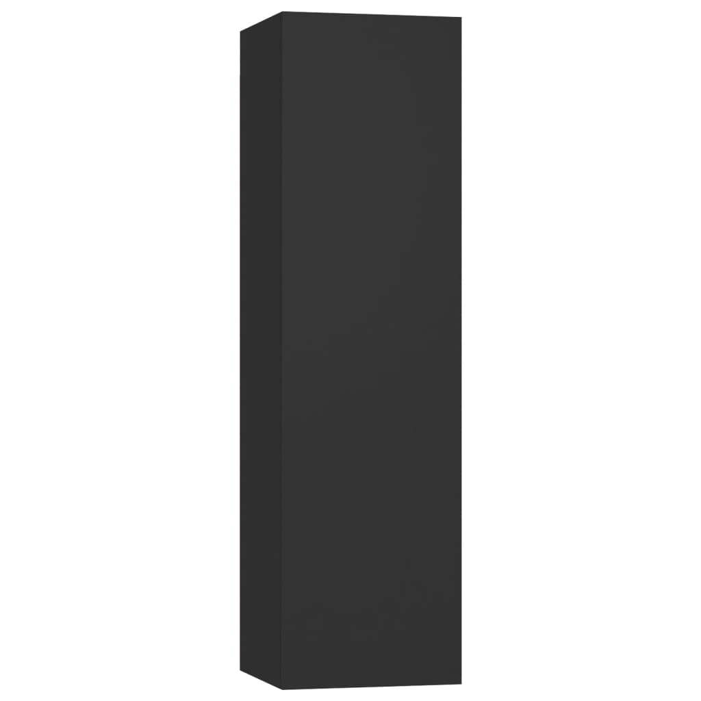 NNEVL 3 Piece TV Cabinet Set Black Chipboard by NNEVL