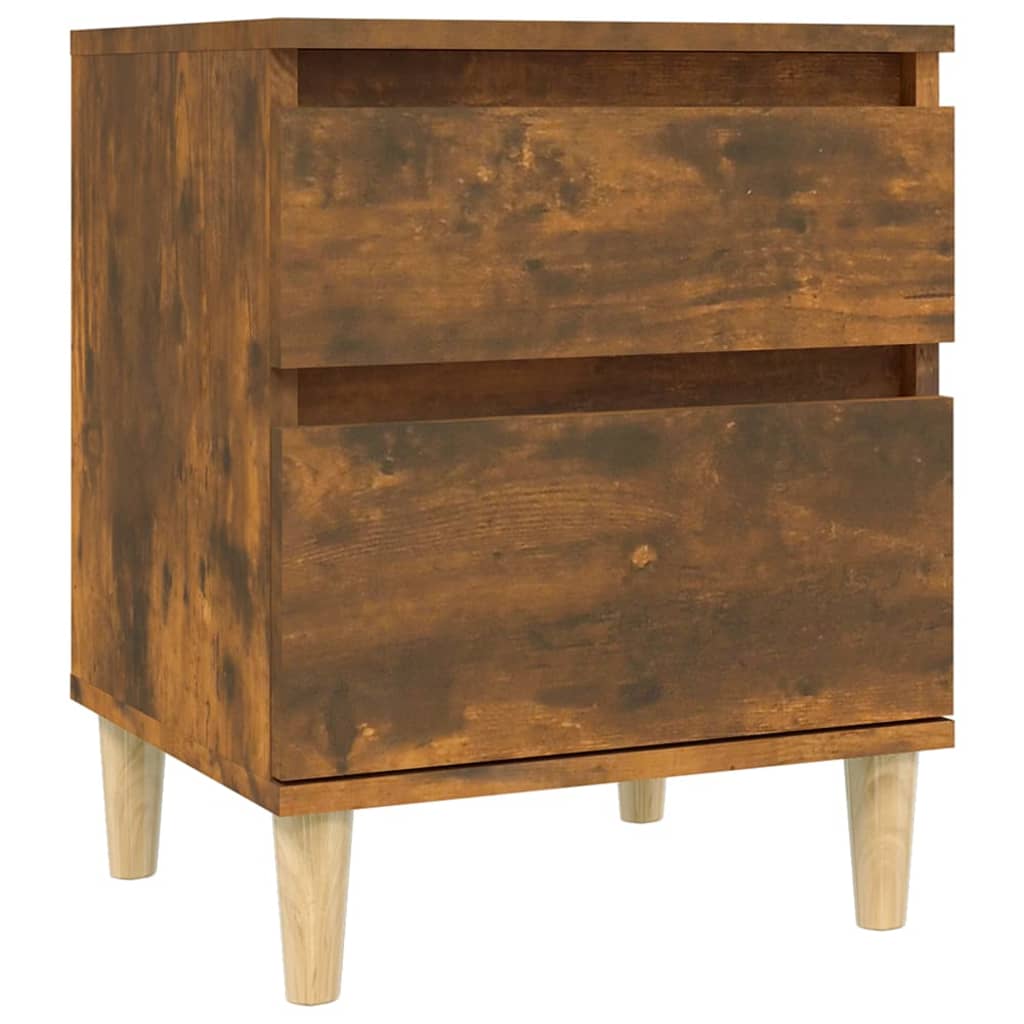 NNEVL Bedside Cabinets 2 pcs Smoked Oak 40x35x50 cm by NNEVL