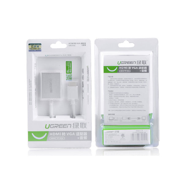 NNEDSZ UGREEN HDMI to VGA & 3.5MM Audio / Mirco USB converter (40212) by NNEDSZ