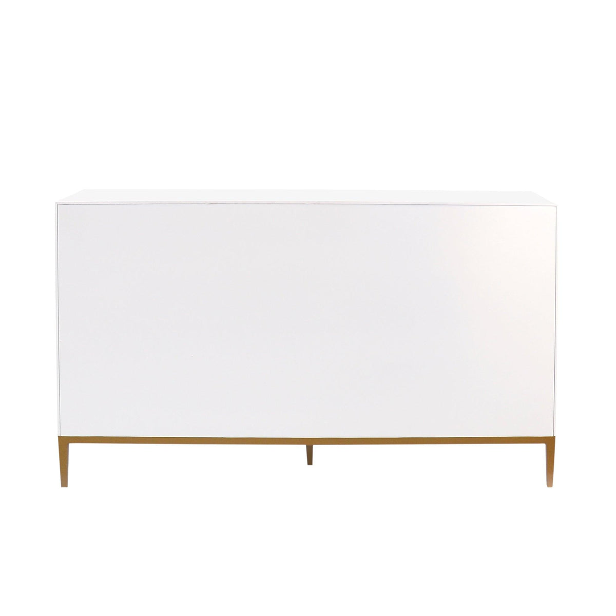 Canvello Victoria Ivory Sideboard, 4 Doors, 2 Drawer with Bronze Metal Frame by Canvellollc
