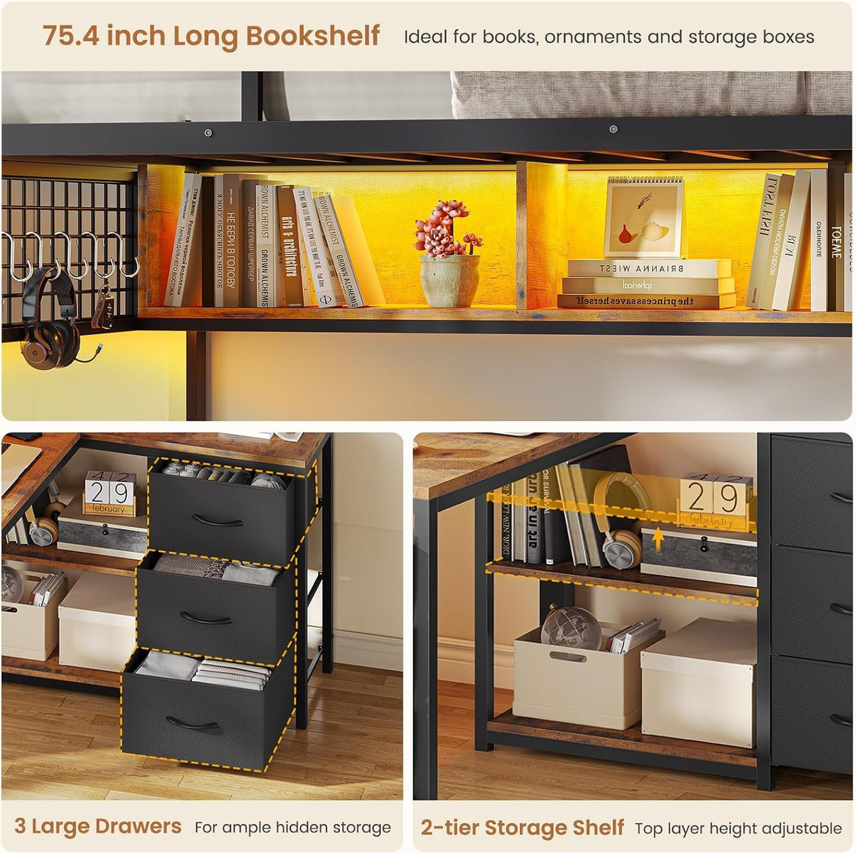 Black Twin Over Twin Bunk Bed Space Saving Storage Solution by ShipItFurniture