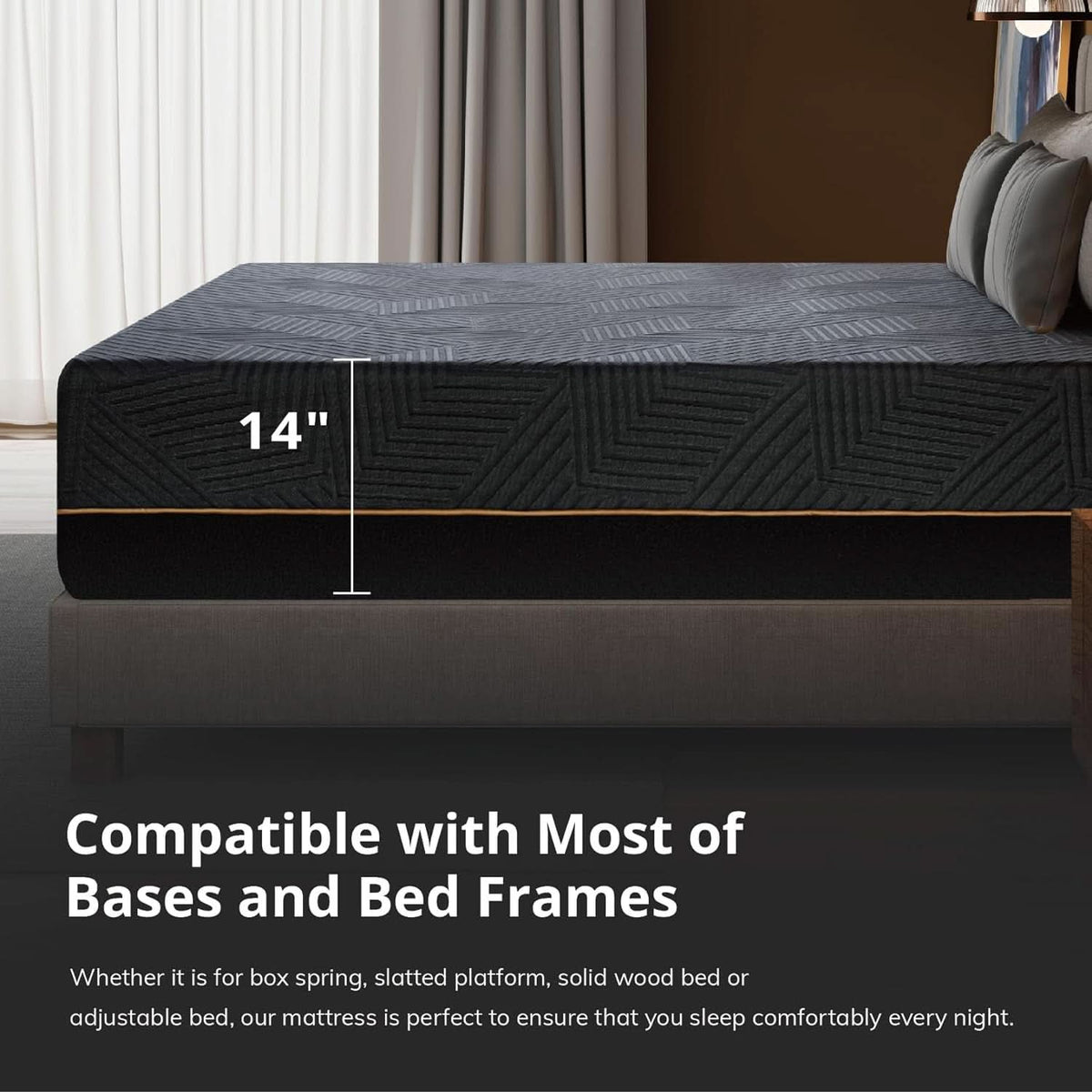 60X80X14 Memory Foam Mattress Featuring Copper Gel by ShipItFurniture