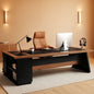 78 Inch Executive Desk Featuring Ample Storage Cabinets by ShipItFurniture
