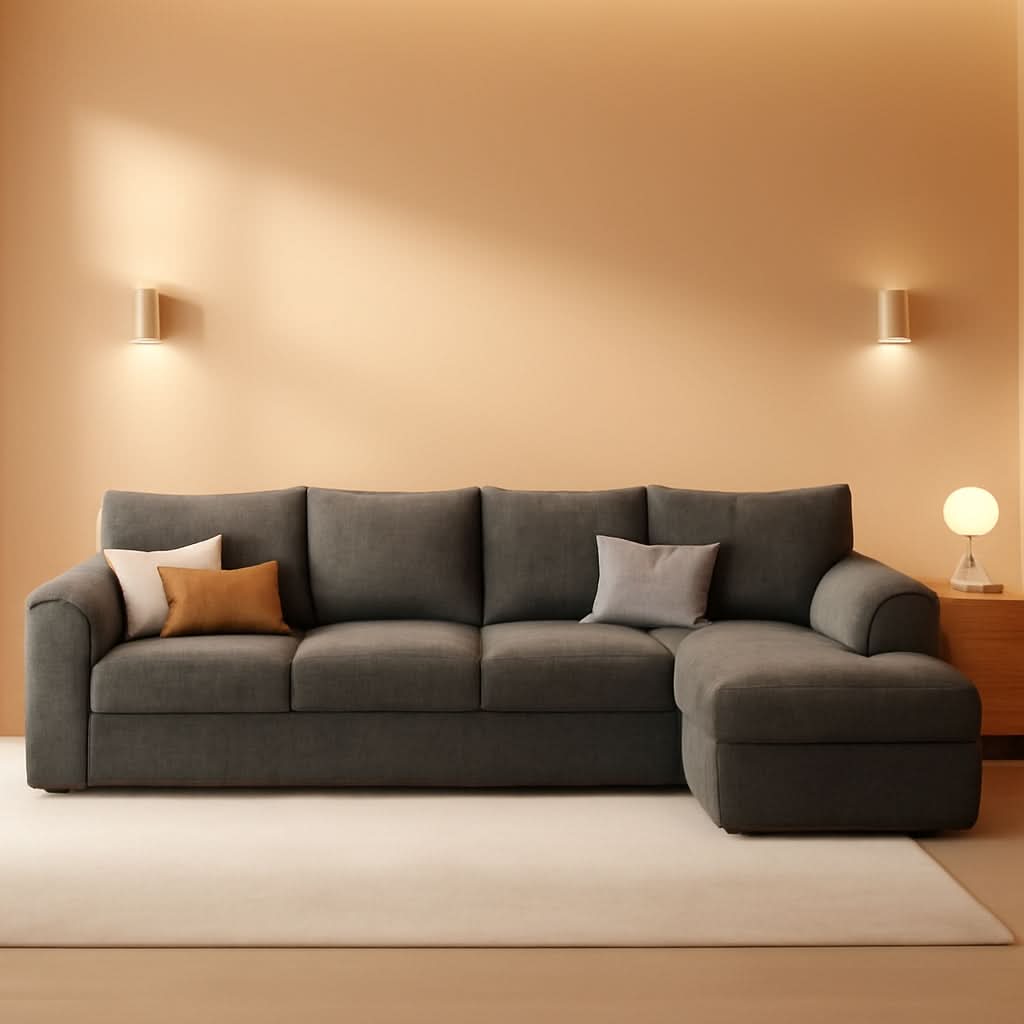 108 Inch Modular Sectional Sleeper Sofa CharcoalGrey by ShipItFurniture