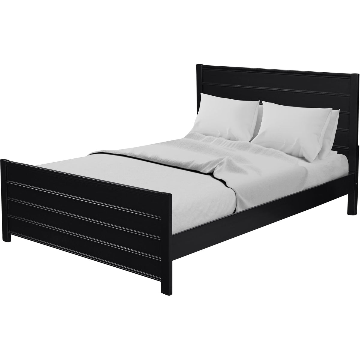 Caroline Pine Platform Bed with Paneled Headboard by Camden Isle