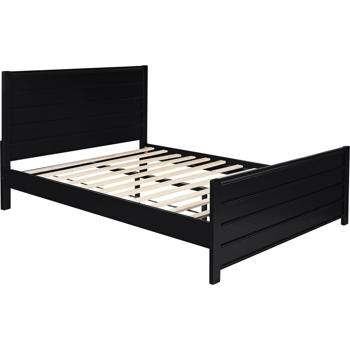 Caroline Pine Platform Bed with Paneled Headboard by Camden Isle