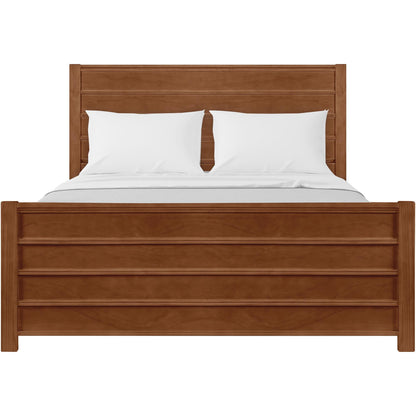 Caroline Pine Platform Bed with Paneled Headboard by Camden Isle