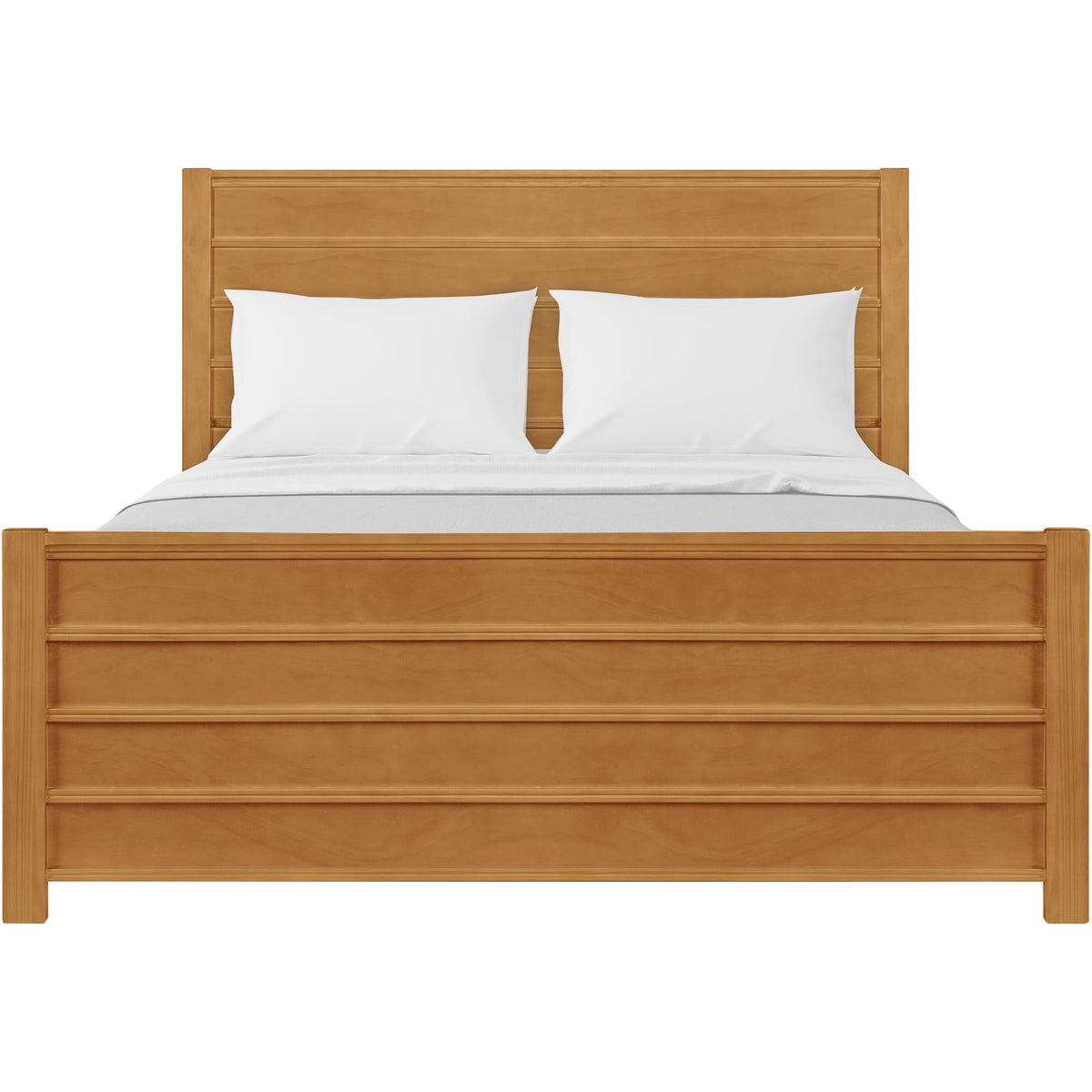Caroline Pine Platform Bed with Paneled Headboard by Camden Isle