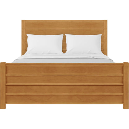 Caroline Pine Platform Bed with Paneled Headboard by Camden Isle