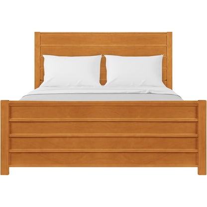 Caroline Pine Platform Bed with Paneled Headboard by Camden Isle