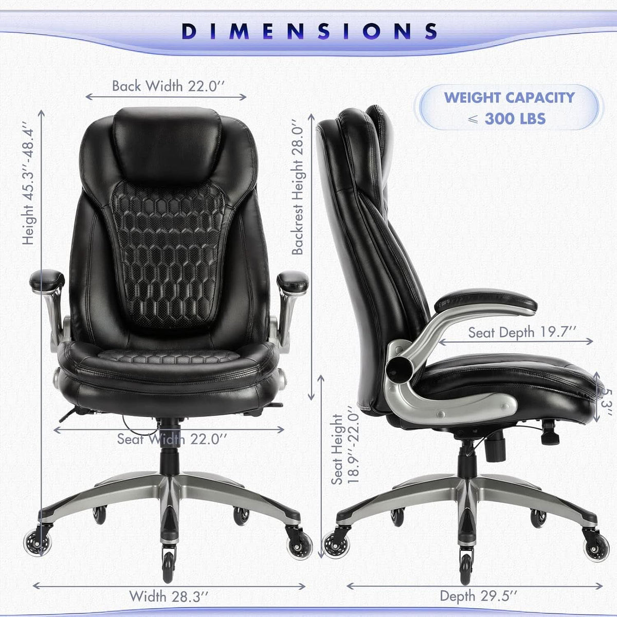 Ergonomic High Back Leather Office Chair For Home Use by ShipItFurniture