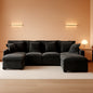 106-Inch Modular Cloud Sofa Black Sectional Modern by ShipItFurniture