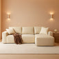 136Inch Modular L Shaped Sectional Sofa BeigeBoucle by ShipItFurniture