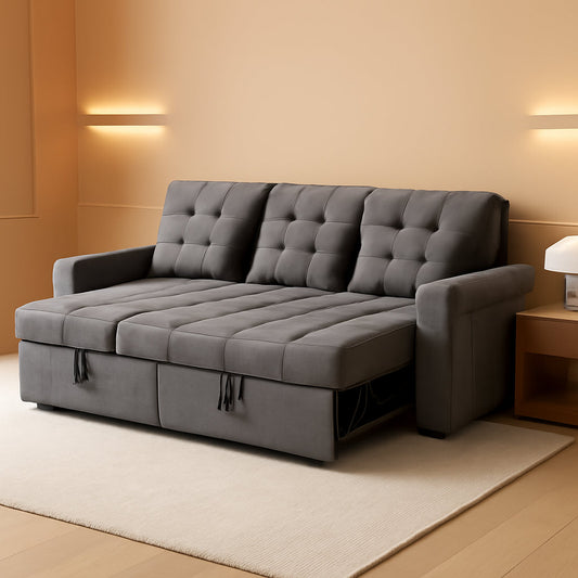 87 Inch Convertible Sofa Bed With Adjustable Backrest by ShipItFurniture