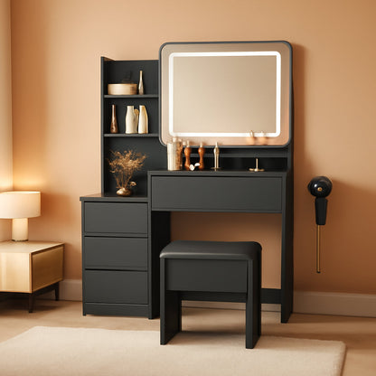 36 Inch Customizable Illuminated Vanity Desk Mirror by ShipItFurniture