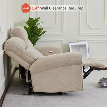 64.6 Inch Wall Hugging Auto Power Recline Loveseat by ShipItFurniture