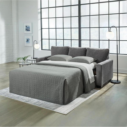Queen Memory Foam Convertible Sofa Sleeper Charcoal by ShipItFurniture