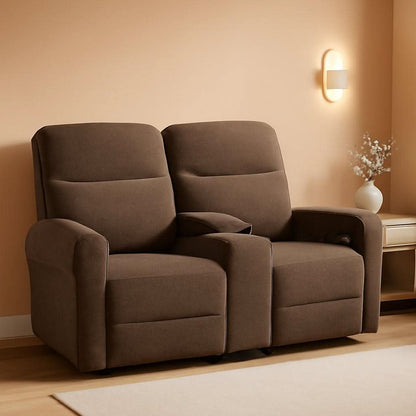 78 Inch Wall Hugger Power Loveseat USB Ports Dark Brown by ShipItFurniture