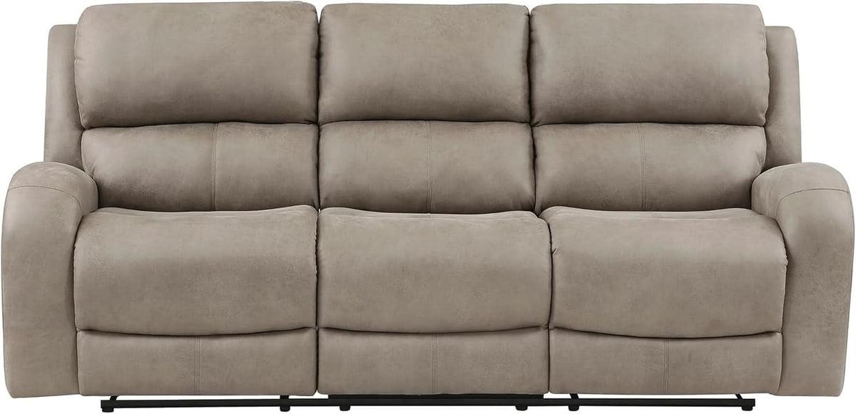84.5 Inch Brown Recliner Couch Living Sofa Home Theater by ShipItFurniture
