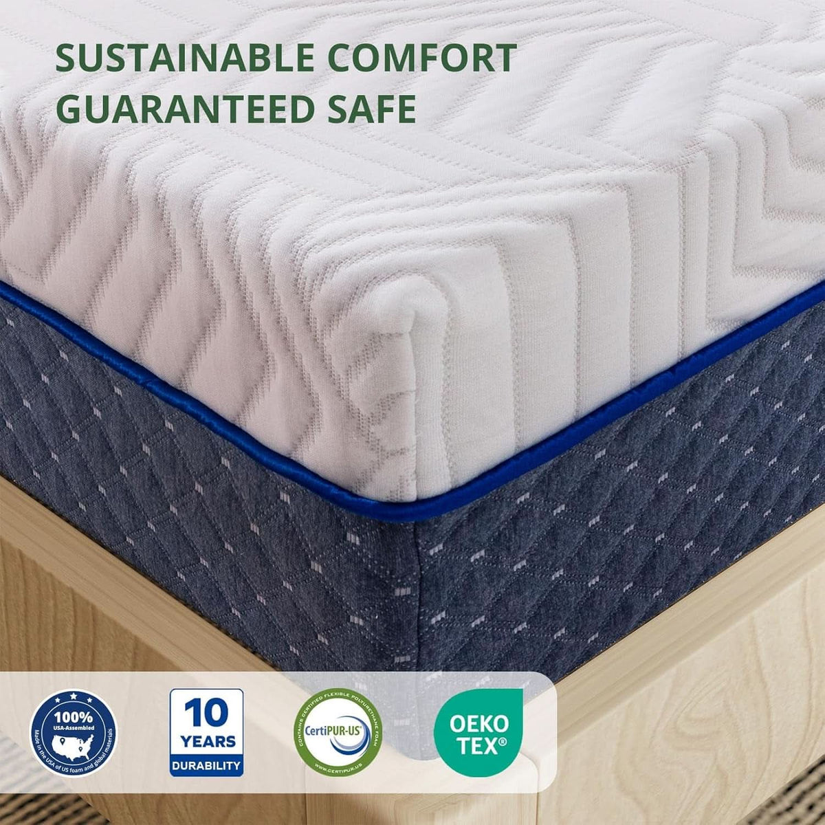 12 Inch King Size Gel Memory Foam Mattress in Box by ShipItFurniture