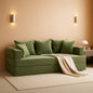 Green 79Inch Convertible Sleeper Couch With Pillows by ShipItFurniture