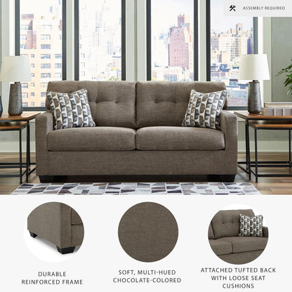 Contemporary Espresso Full Size Sofa Sleeper MemoryFoam by ShipItFurniture