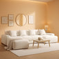 160 Inch White Corduroy Modular Sectional Sofa Set by ShipItFurniture