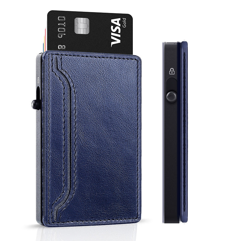 TOYFID Wallet With PU Leather Cover,Aluminum Alloy Pop Up Wallet Holder Card by TOYFID Wallet