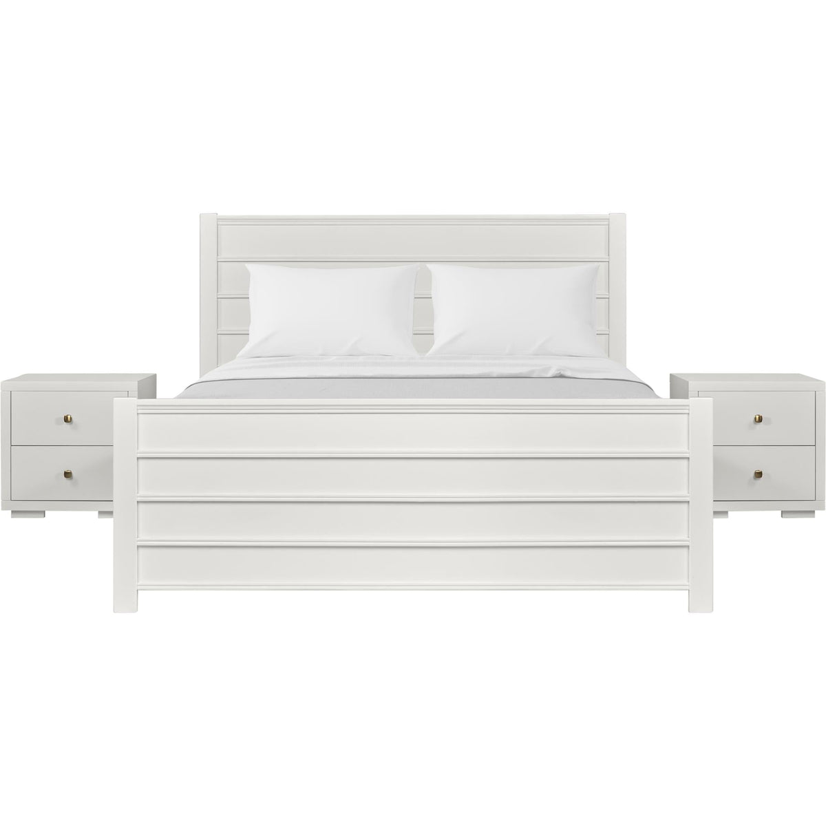 Caroline Pine Platform Bed with Paneled Headboard by Camden Isle