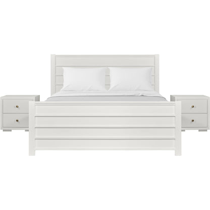 Caroline Pine Platform Bed with Paneled Headboard by Camden Isle