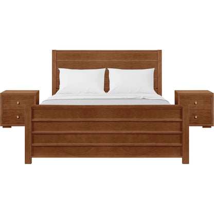 Caroline Pine Platform Bed with Paneled Headboard by Camden Isle