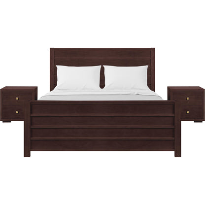 Caroline Pine Platform Bed with Paneled Headboard by Camden Isle