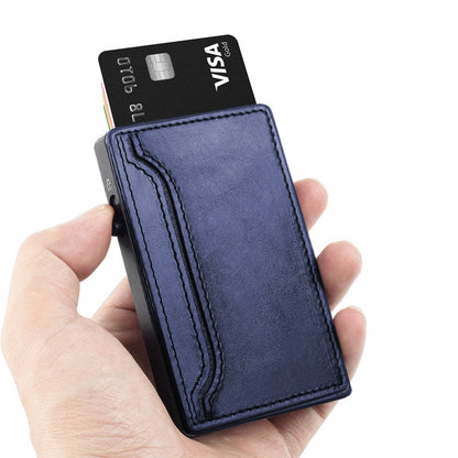 TOYFID Wallet With PU Leather Cover,Aluminum Alloy Pop Up Wallet Holder Card by TOYFID Wallet