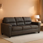 Queen Faux Leather Contemporary Sleeper Couch Gray by ShipItFurniture