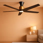 52 Inch Black-Gold Ceiling Fan with Lights and Remote by ShipItFurniture