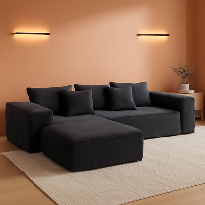 109-Inch L-Shaped Cloud Couch Modular Sectional Sofa by ShipItFurniture