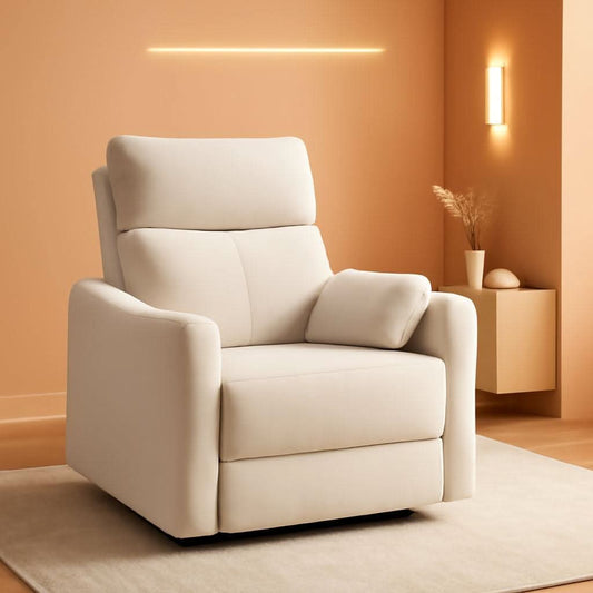 54 Inch Power Recliner Chair With USB Type C Ports Gray by ShipItFurniture