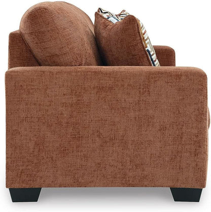 Queen Burnt Orange Contemporary Luxury Sofa Sleeper by ShipItFurniture