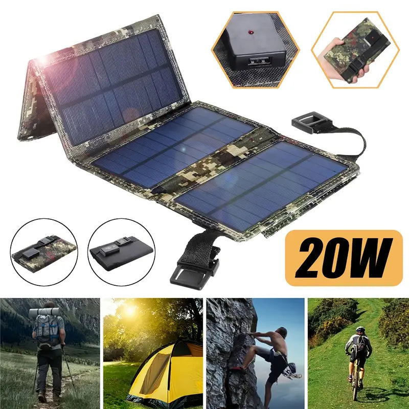 NNETM 20W Portable Solar Panel Charger - Green by NNETM