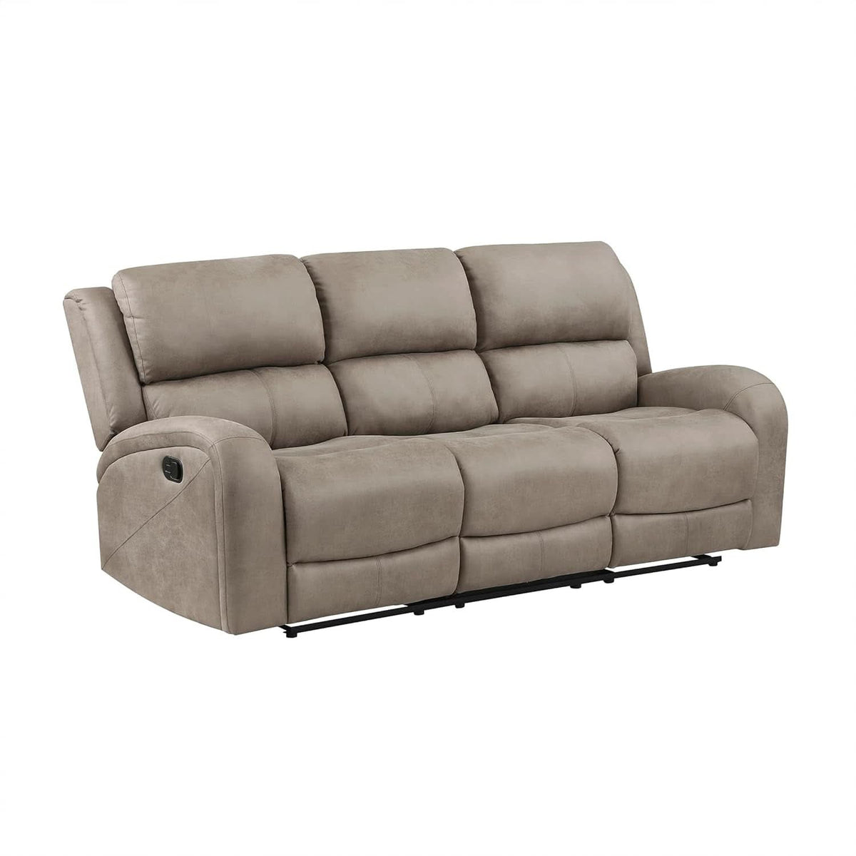 84.5 Inch Brown Recliner Couch Living Sofa Home Theater by ShipItFurniture
