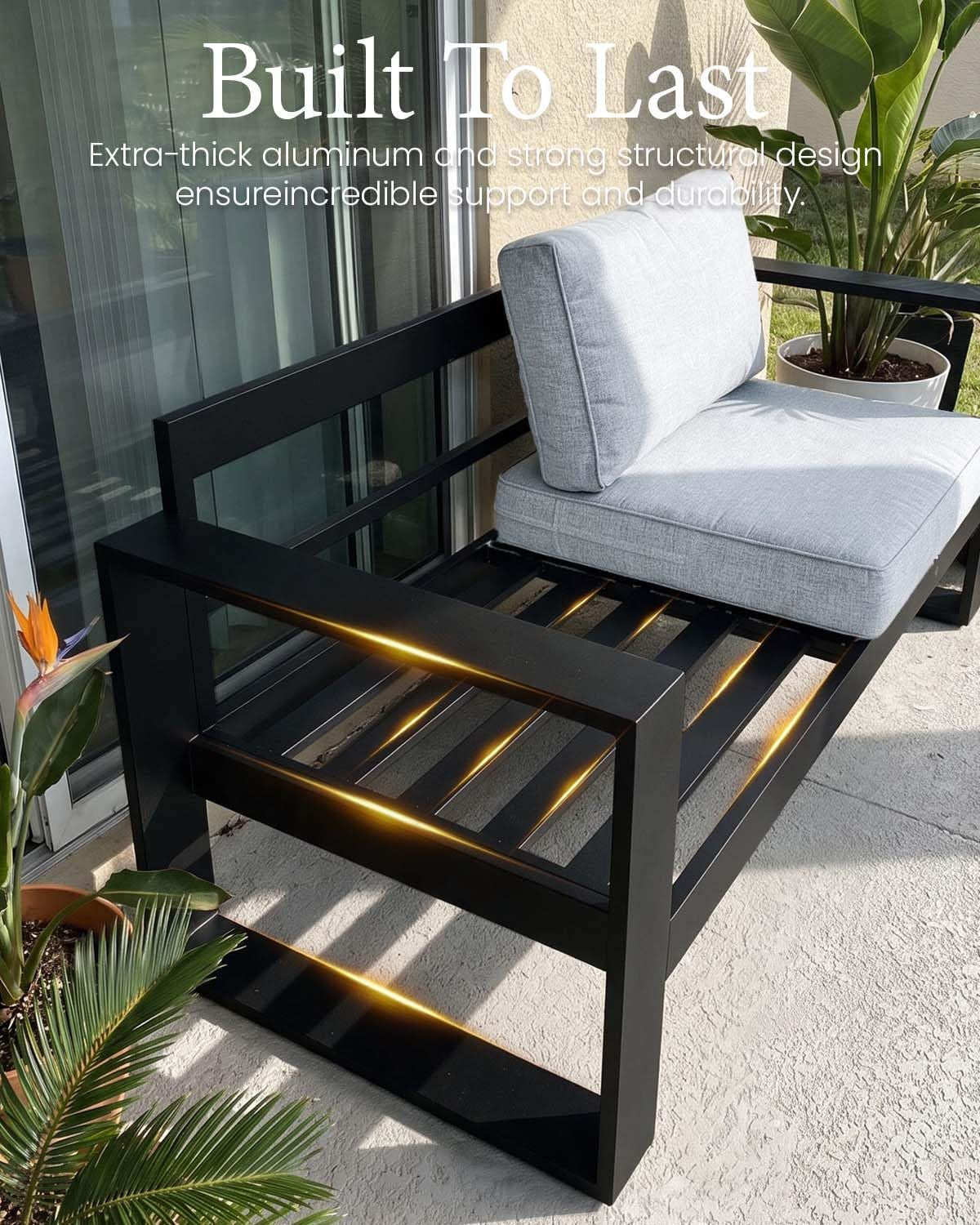 Aluminum Outdoor Conversation Furniture Fire Pit Table by ShipItFurniture