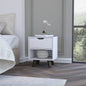 19" White One Drawer Faux Wood Nightstand by SataTrade-U.S LLC