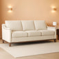 Beige ThreeSeater Upholstered Sofa With Nailhead Trim by ShipItFurniture