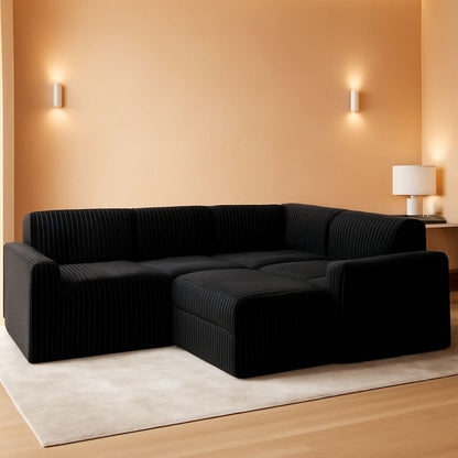 Modular Sleeper Sectional Sofa Charcoal With Storage by ShipItFurniture