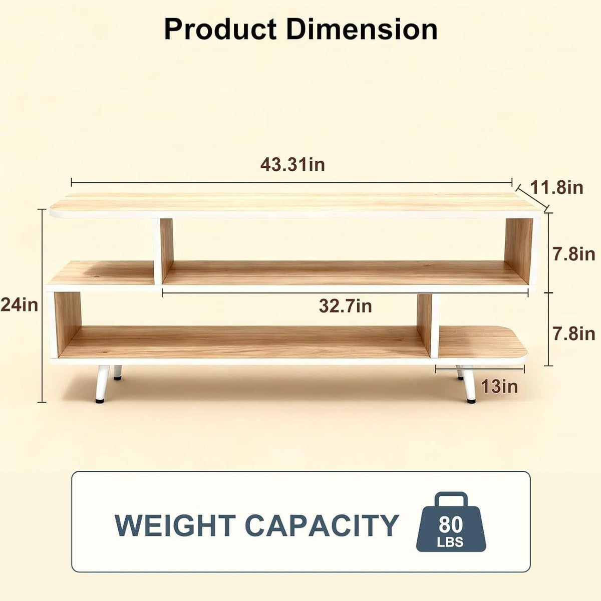 Walnut Finish 65 Inch TV Stand With Storage Cabinet Solutions by ShipItFurniture