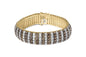 10K Yellow Gold 10 CTW 1/3 Cttw Alternating Coco Color and White Diamond 5 Row Tennis Bracelet (Brown/H-I Color, SI1-SI2 Clarity) - Size 7.25 by Infinite Jewels