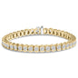 14K Yellow Gold 8.00 Cttw Half Bezel Set Diamond Tennis Bracelet (H-I Color, SI2-I1 Clarity) - 7" Inches by Infinite Jewels