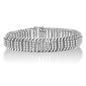 14K White Gold 5.0 Cttw Round Brilliant Cut Diamond 7" S Wave Serpentine Tennis Bracelet (H-I Color, I1-I2 Clarity) by Infinite Jewels