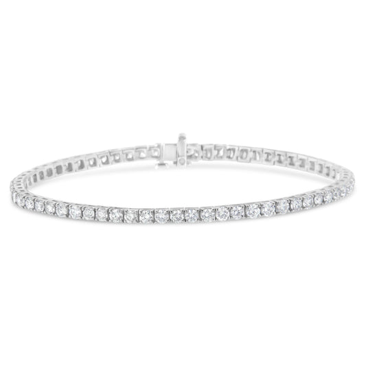 IGI Certified Diamond 14K White Gold Classic 7” Tennis Bracelet - Choice of Carat Weights by Infinite Jewels